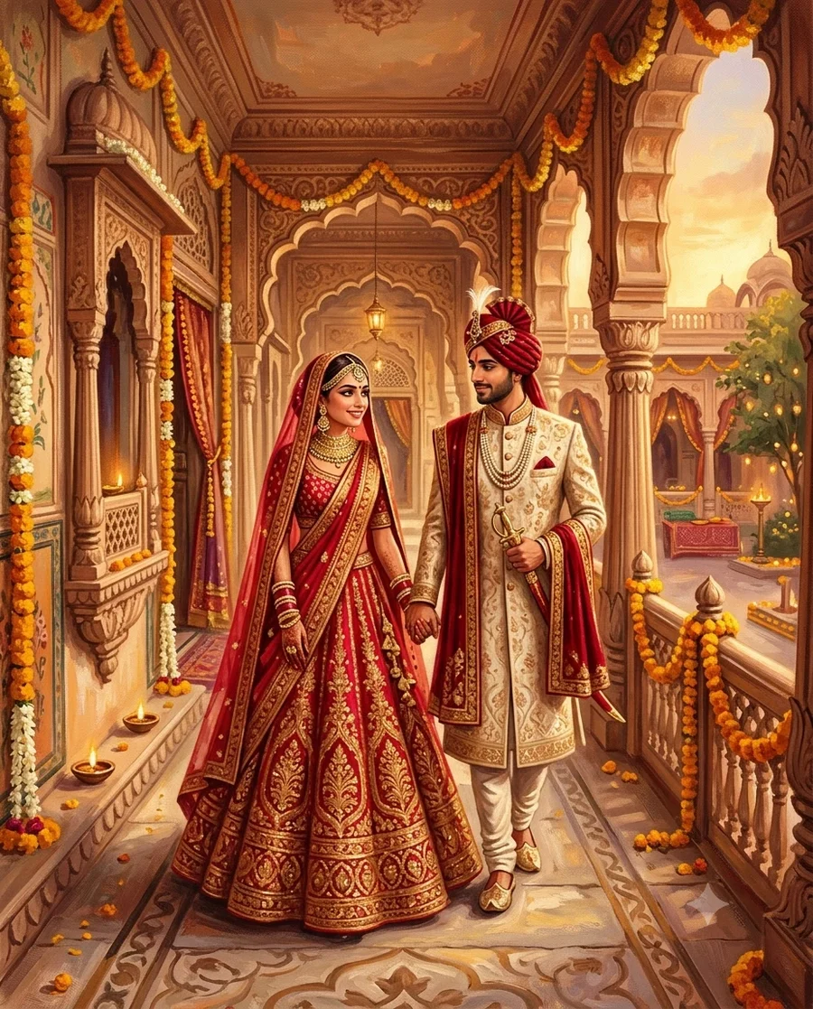 Photo wall on a MyIndiAura digital wedding invitation