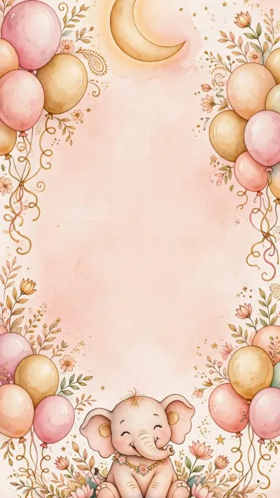 Pehla Janamdin · Girl invitation card set