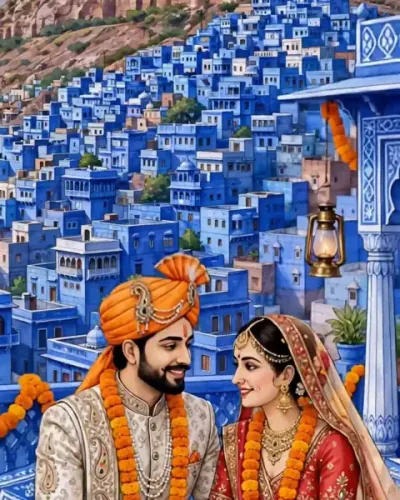 Jodhpur Blue invitation design